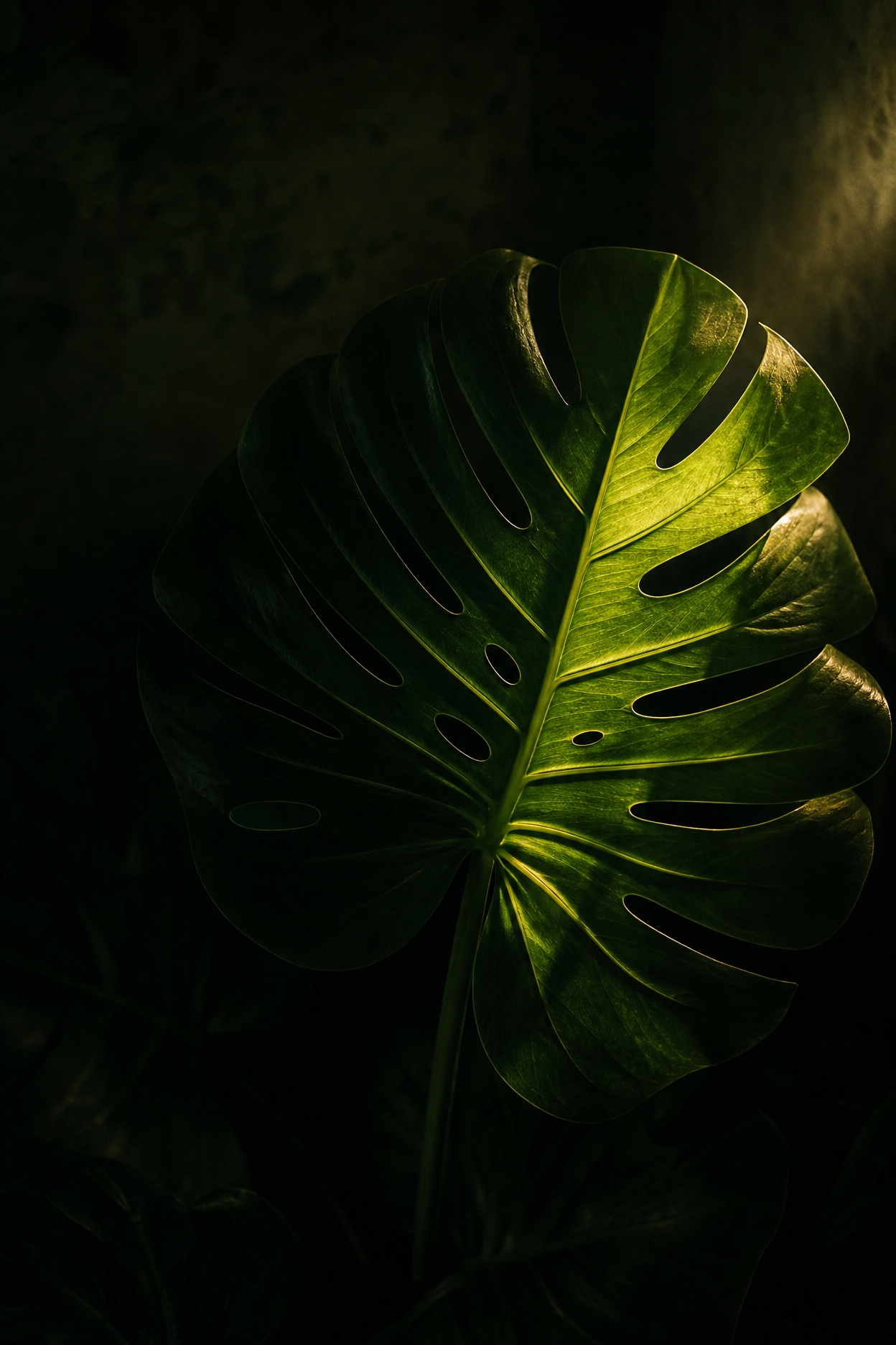Monstera Deliciosa in chiaroscuro