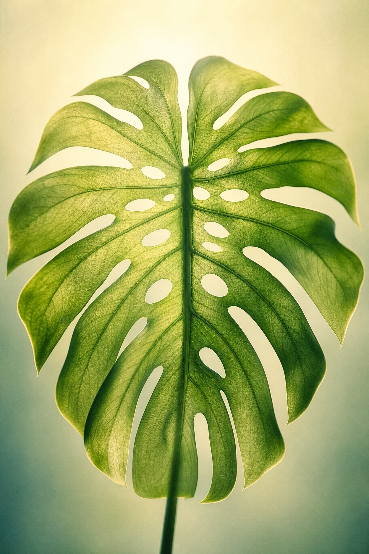Backlit Monstera Deliciosa